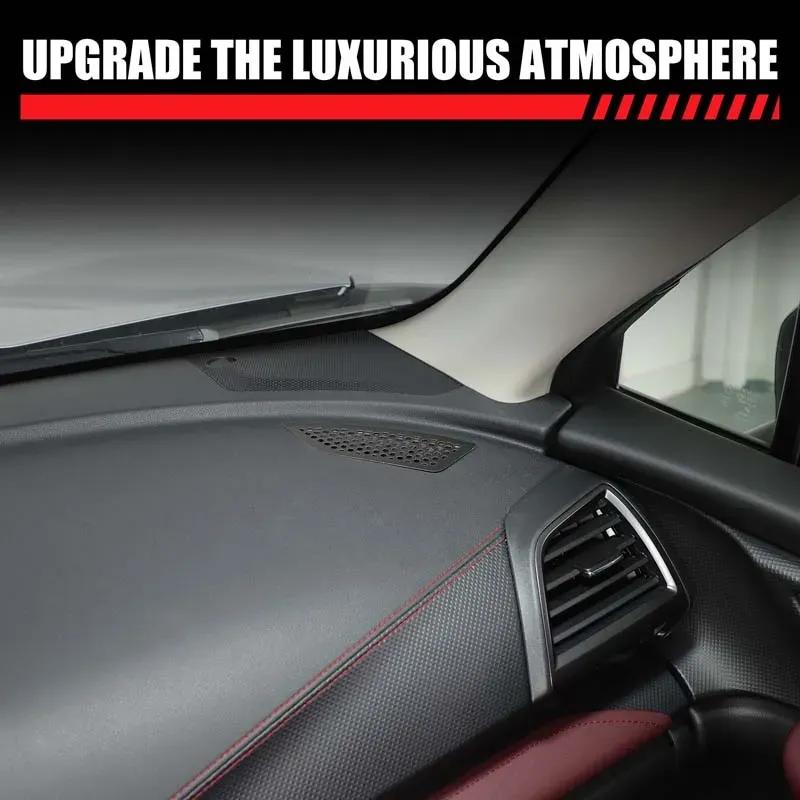 For Subaru Forester 2019-2024 Dustproof mesh accessories on both sides of the instrument panel Stainless steel Black 2pcs