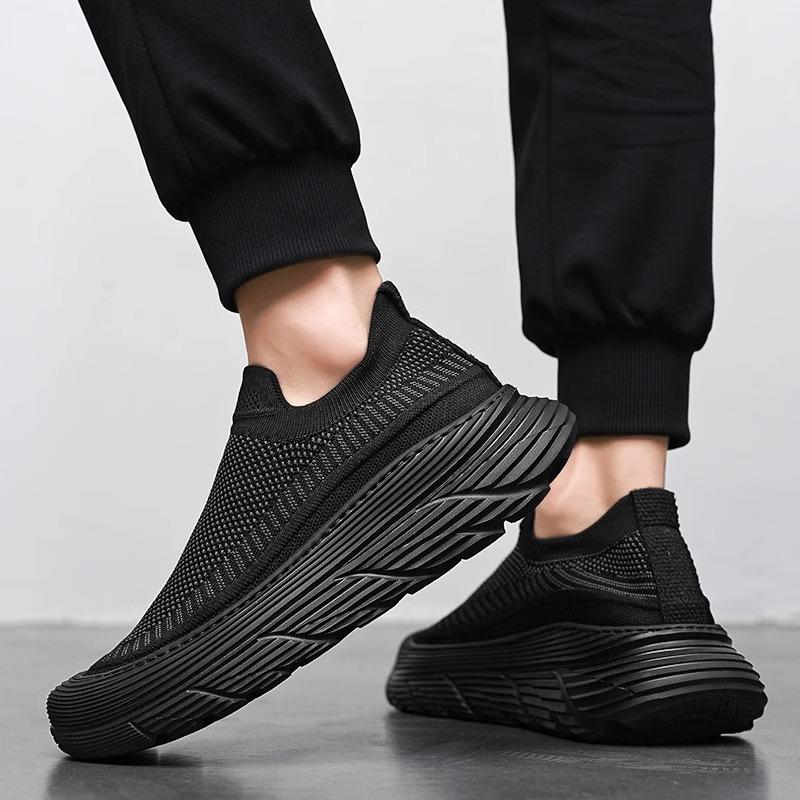 Мужская обувь лето 2024 новая дышащая тонкие носки повседневная спортивная шины Дарт Вейдера толстая подошва на одной педали весна и осень