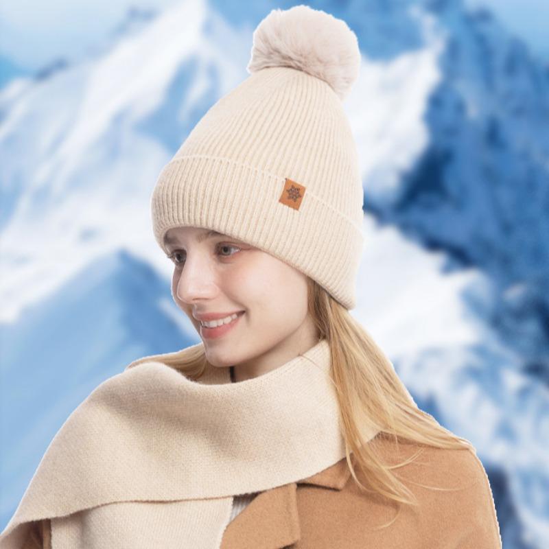 Knitted Hat Scarf Gloves Three Piece Set Winter Outdoor Velvet Warm Ear Protection Knitted Hat
