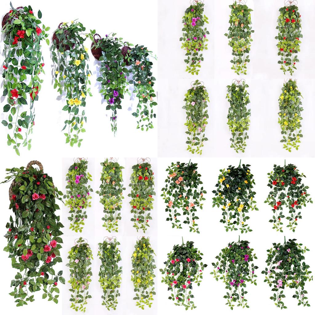 Elegant 90 Cm Artificial Silk Rose Garland For Stunning Home Wall Decor In Vibrant Colors