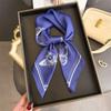 Silk Imitation Silk Scarf Square Shape Bandana Versatile Neckerchief  Women Accessories