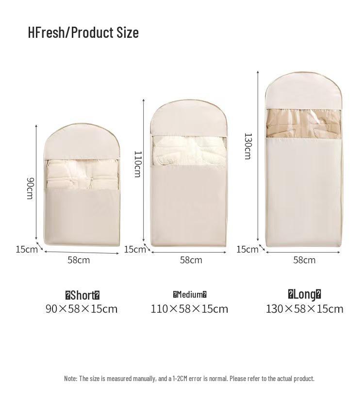 Пуховик Пылезащитный Компрессионный Подвесной Мешок - Чехол для Одежды для Гардероба