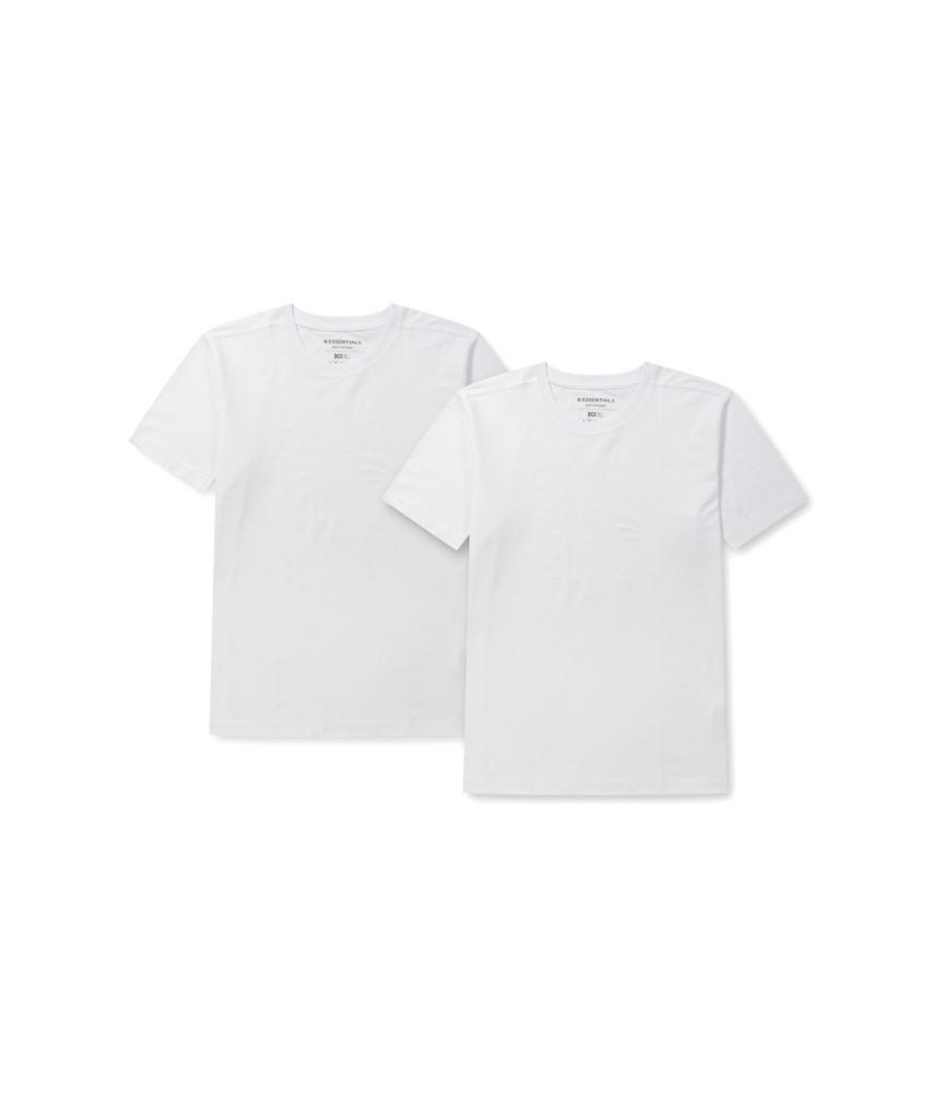 BRENTWOOD [2Pack] Solid Round Neck T-Shirt White Bitax26100Whx