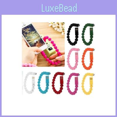 USB Браслет из бусин Зарядный Кабель для передачи данных для iPhone 5g 6g Android