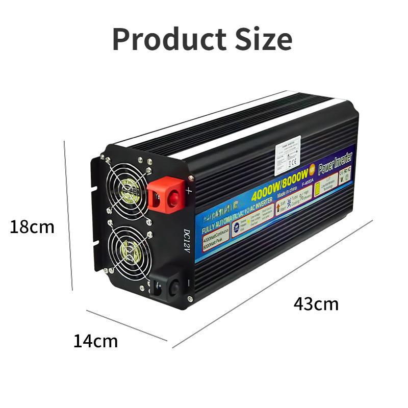 8000 Вт Солнечная Энергия Синусоидальный Преобразователь Путешествия на Открытом Воздухе ЖК-Дисплей Аккумулятор Инвертор Высокая Мощность Автомобильный Инвертор