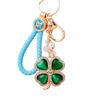 Cat Metal Eye Four Leaf Clover Keychain Car Handbag Pendant Trendy Decoration