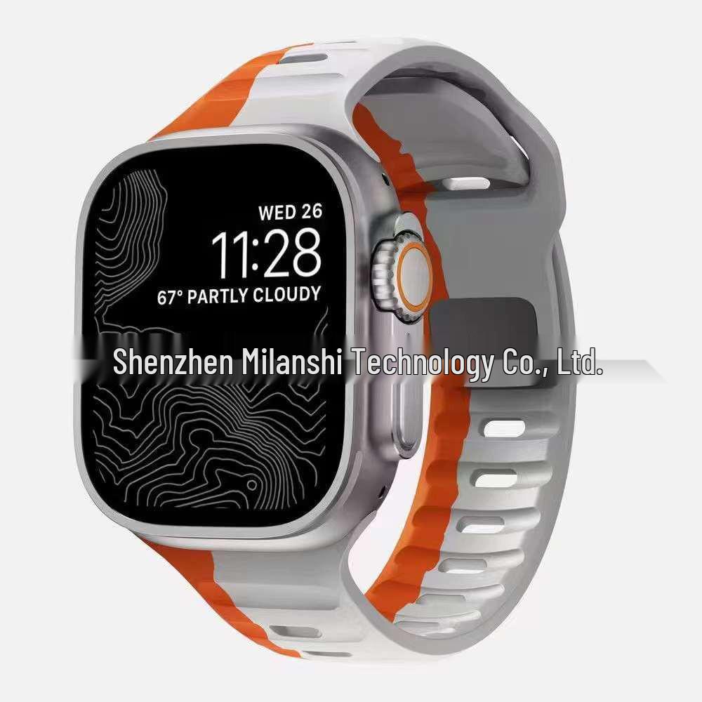 IWatch7 Diamond Buckle Horizontal Striped S9 Силиконовый ремешок для Apple Watch 8/Ultra