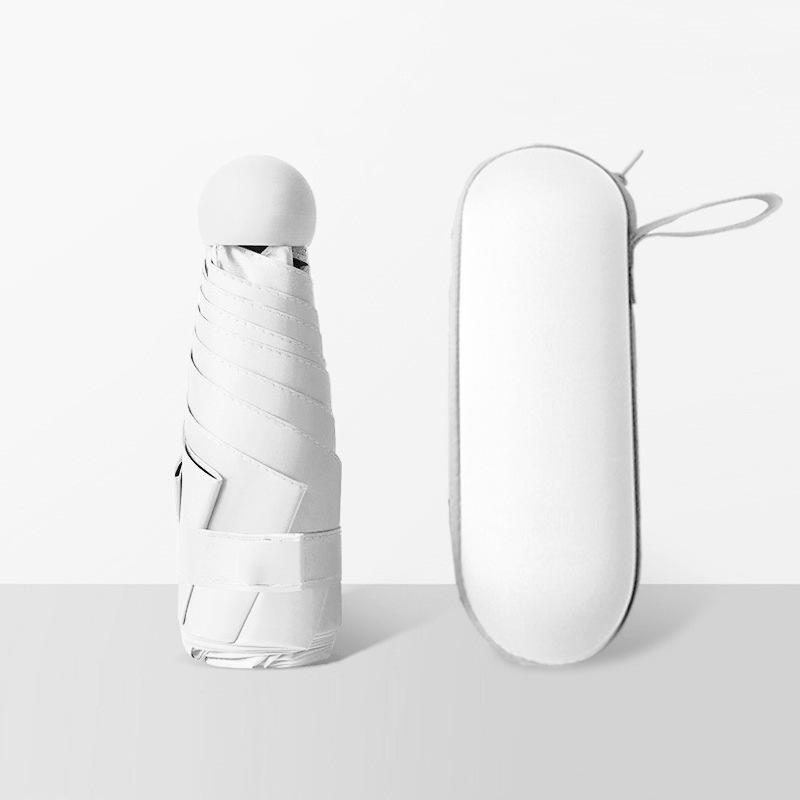 Скидка 50%: Компактный черный зонт с защитой от УФ-излучения для солнца и дождя