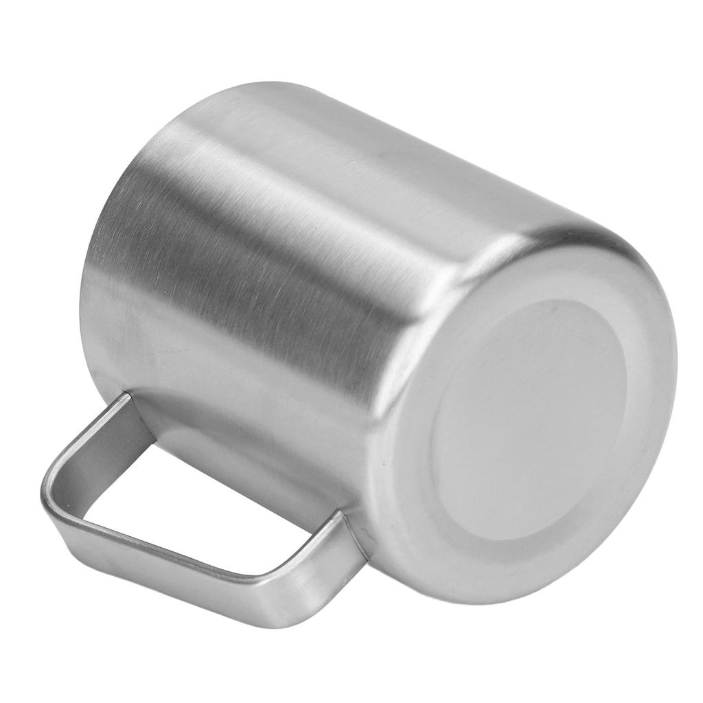 Чашка из нержавеющей стали емкостью 300 мл, двухслойная, эргономичная, текстурированная, с ручкой, кофейная кружка