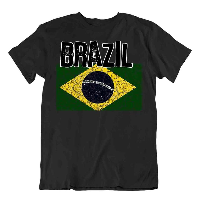 Flag T Shirt Brazil Fashion Country Souvenir Gift Tee Pride logo