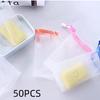50Pcs with Drawstring Bath Foaming Mesh Bags Hangable Shower Gel Saver Pouch Exfoliating