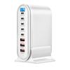 600 Вт 8-портовая станция быстрой зарядки 5 Type-C + 3 USB Настольный адаптер-база для зарядки планшетов, телефонов, ноутбуков