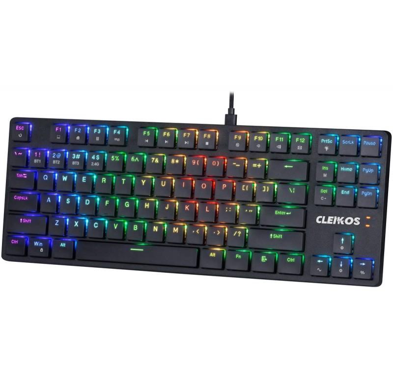 Klawiatura bezprzewodowa Defender CLEIKOS GK-135 mechaniczna bluetooth + 2.4 GHz + kabel Gaming RGB outemu