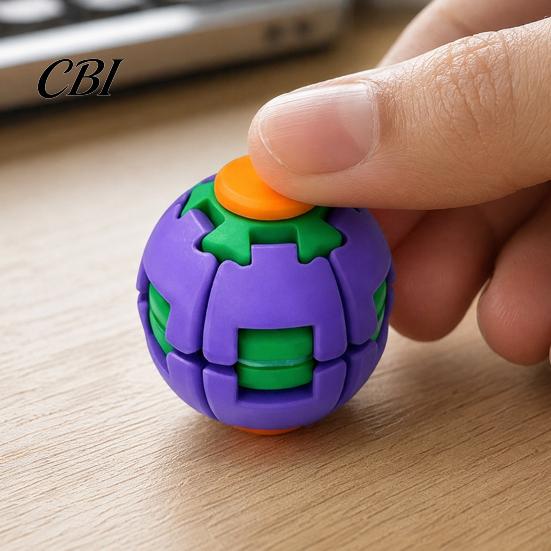 Office Stress Reducer 3D Printed Ball, Press & Rotating Finger Spinner, Decompression Ball Concentration Training Toy Toys, Portable Ergonomic Fidget