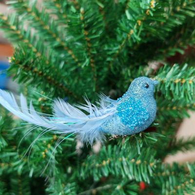 Yousheng Glitter Feather Bird Украшение сверкающий дизайн с зажимом Рождественское елочное украшение праздничное очарование для дома