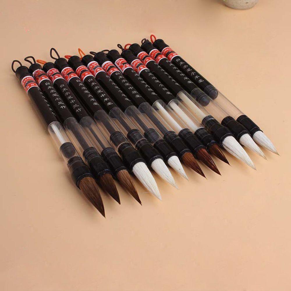 Goat Hair Writing Drawing Pen Chinese Japanese Calligraphy Piston Water Ink Brush Water Brush Pen