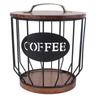 Rustic Coffee Filter Holder with Lid Coffee Filter Storage Container Coffee Pod Holder for Counter
