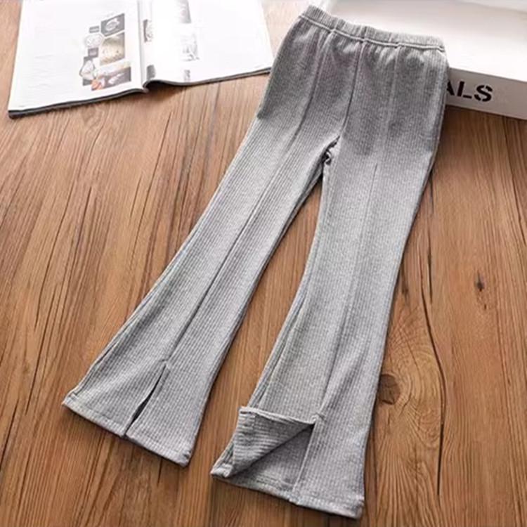 Расклешенные брюки Ice Silk Split для девочек 2024 года — широкие, узкие летние брюки с защитой от комаров