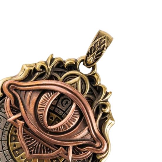 Ожерелье Tarot Vision Ожерелье с подвеской «Всевидящее око» Подвеска с символом карты Таро с плавным вращением Мистические гадательные украшения