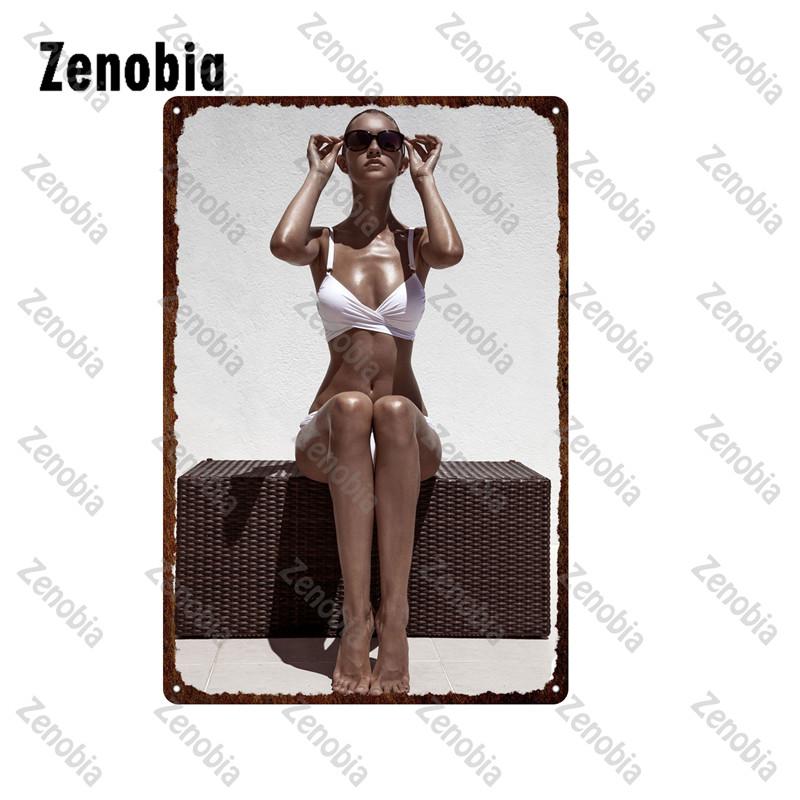 Сексуальная девушка металлический знак нижнее белье модель грудь и ягодицы металлический плакат черные чулки женщина декоративная жестяная пластина домашний декор