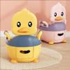 Children's Potty Training Seat Household Duck Design Portable Squatting Clamshell Armrest Small Bucket Urinal for Children