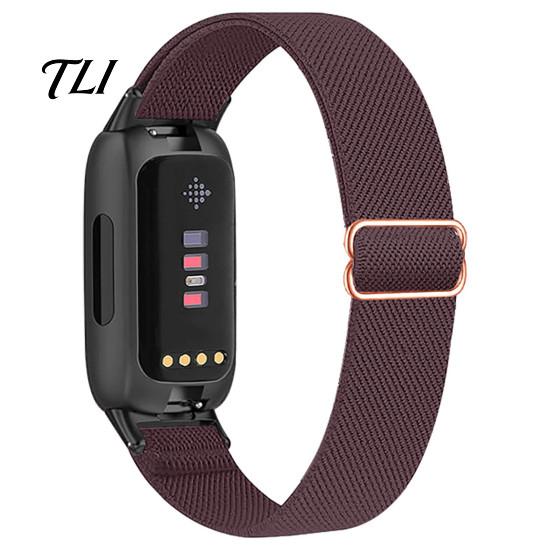 Мягкая нейлоновая петлевая лента Эластичные ремешки для часов для Fitbit Inspire 3, Регулируемый удобный для ежедневного ношения Дышащий плетеный спортивный браслет Замена