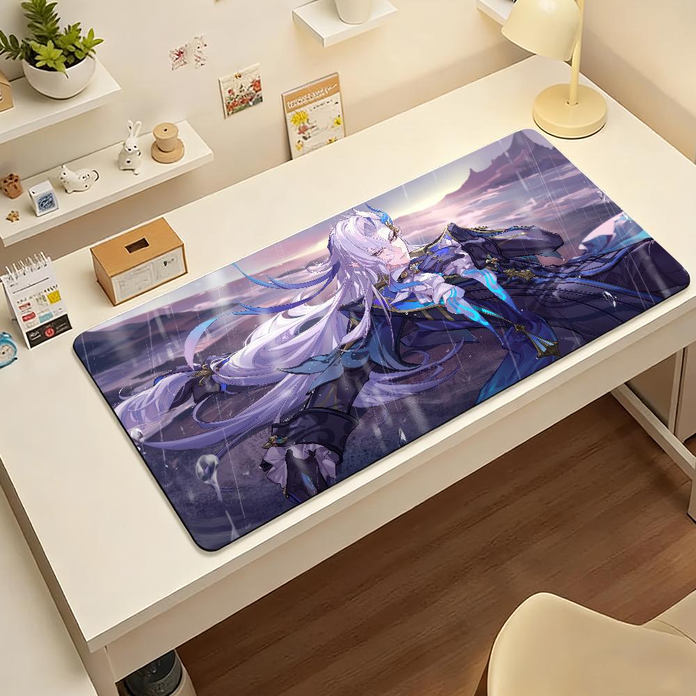 Game Genshin Impact Neuvillette Mouse Pad Computer Laptop Rubber Non-slip Mouse Mat Mousepad Gamers Decoracion Desk Mat