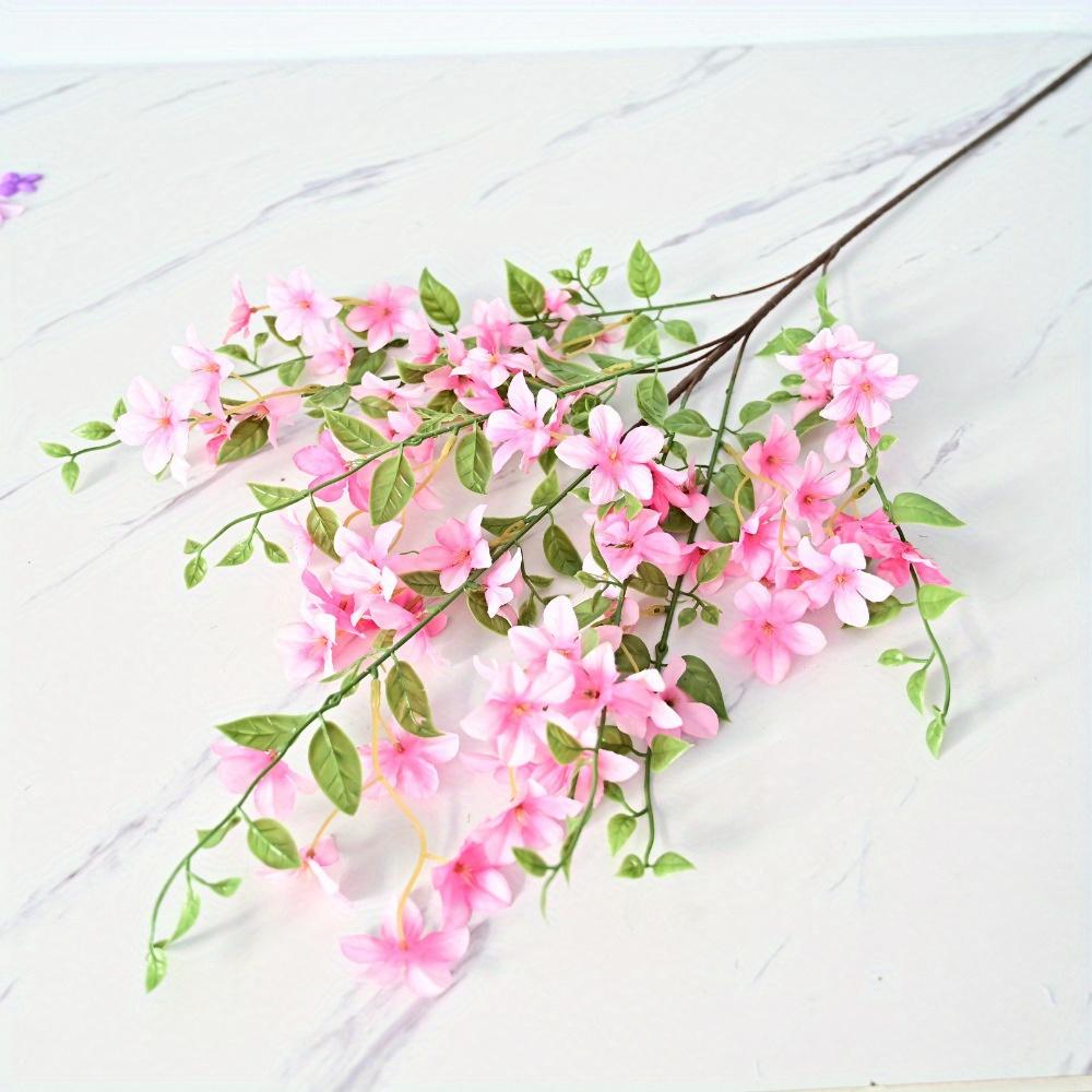1Ps Outdoor Wedding Simulation Single 7-prong 37.4-inch Fake Flower Decoration for Outdoor Patio Garden Home Wedding Holiday Party Decoration