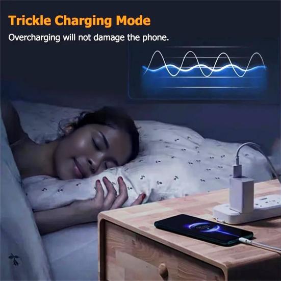 Yousheng 33 Вт Быстрое настенное зарядное устройство QC3.0 с USB-C кабелем 6 А Зарядное устройство для нескольких устройств Совместимо с для Redmi K30 K40 Smart IC и Защитой от перегрева USB