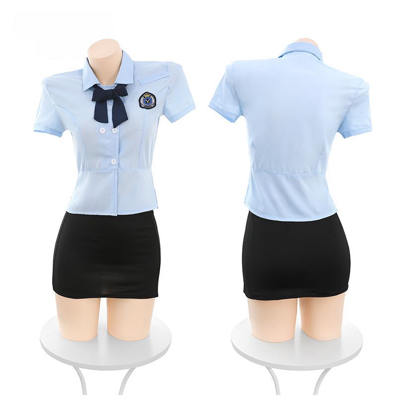 Cute Sexy Lingerie Women Slim Fit Student Clothe Cosplay Sexy Schoolgirl Outfit JK Uniform Hip Wrap Skirt Role Temptation In Bed