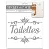 [R2094] - Door Sticker 'Toilets' Gray - 20x20 Cm