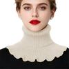 Fake Collar Scarf Detachable High Collar Solid Color Knitted Turtleneck Scarves Collar Insert Fashion Accessory