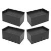 4 шт. Подставки для мебели Черные Увеличенные Расширенные Прямоугольные Резиновые 3 дюйма Коврики для ножек мебели для дома