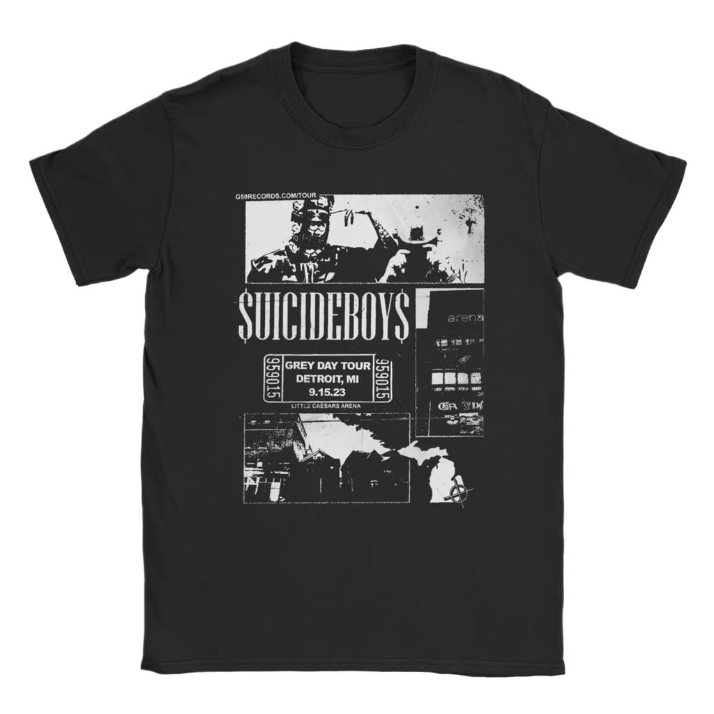 Винтажная футболка Tour Suicideboys для мужчин и женщин, высококачественный хлопок, смешные футболки, футболка с круглым вырезом, одежда с коротким рукавом, идея для подарка