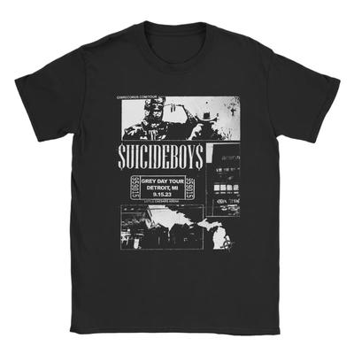 Винтажная футболка Tour Suicideboys для мужчин и женщин, высококачественный хлопок, смешные футболки, футболка с круглым вырезом, одежда с коротким рукавом, идея для подарка