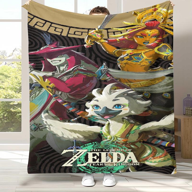 Ретро Z-Zelda Мультяшный Линк Игры Фланелевое Одеяло, Ультра Мягкий Теплый Плюшевый Плед для Дома Спальни Кровати Дивана Походного Пикника Ребенка