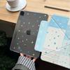 Чехол для iPad Air Mini Pro 10-го поколения со подставкой, функцией сна/пробуждения, синий в клетку со звездами, ПК-оболочка, съемная боковая крышка