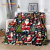 2025 Merry Christmas Tree Santa Claus,New Year Fairy Tale Gift Soft Plush Blanket,Flannel Throw Blanket for Living Room Bed Sofa