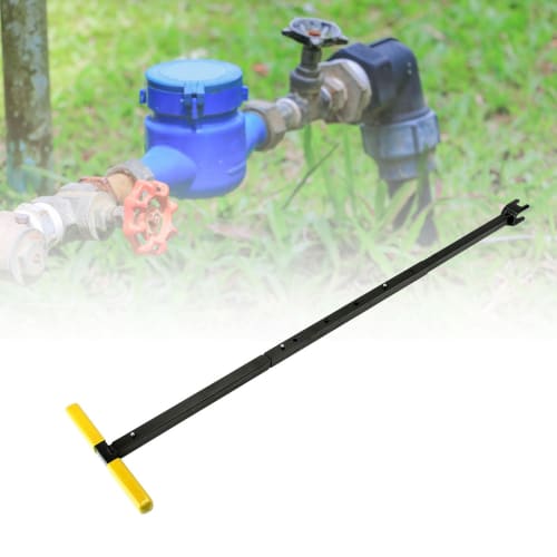 Water Stop Wrench, T-Handle Water Meter Wrench for Plumbing Maintenance (Yellow)