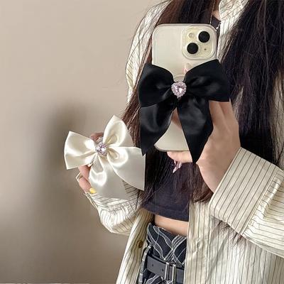 1 шт. Страз Бант Подушка безопасности Подставка для мобильного телефона Шикарный Чехол для телефона для девочек DIY Украшение Портативный Милый Часы ТВ Ленивый Кронштейн