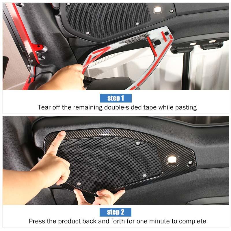 Автомобильный рожок на крышу, украшение, наклейка, наклейка для Jeep Wrangler JL для JT Gladiator 2024 Up, аксессуары для интерьера из АБС-пластика