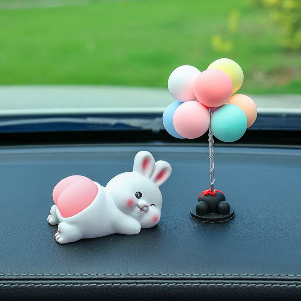 Panda Pig Car Ornaments Cute Cartoon Decorative Accessories Car Interior Ornaments Car Decoration