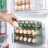 Egg Storage Box with Handle Large Capacity Multi-layer Design Space-saving Egg Holder Kitchen Fridge Organizer