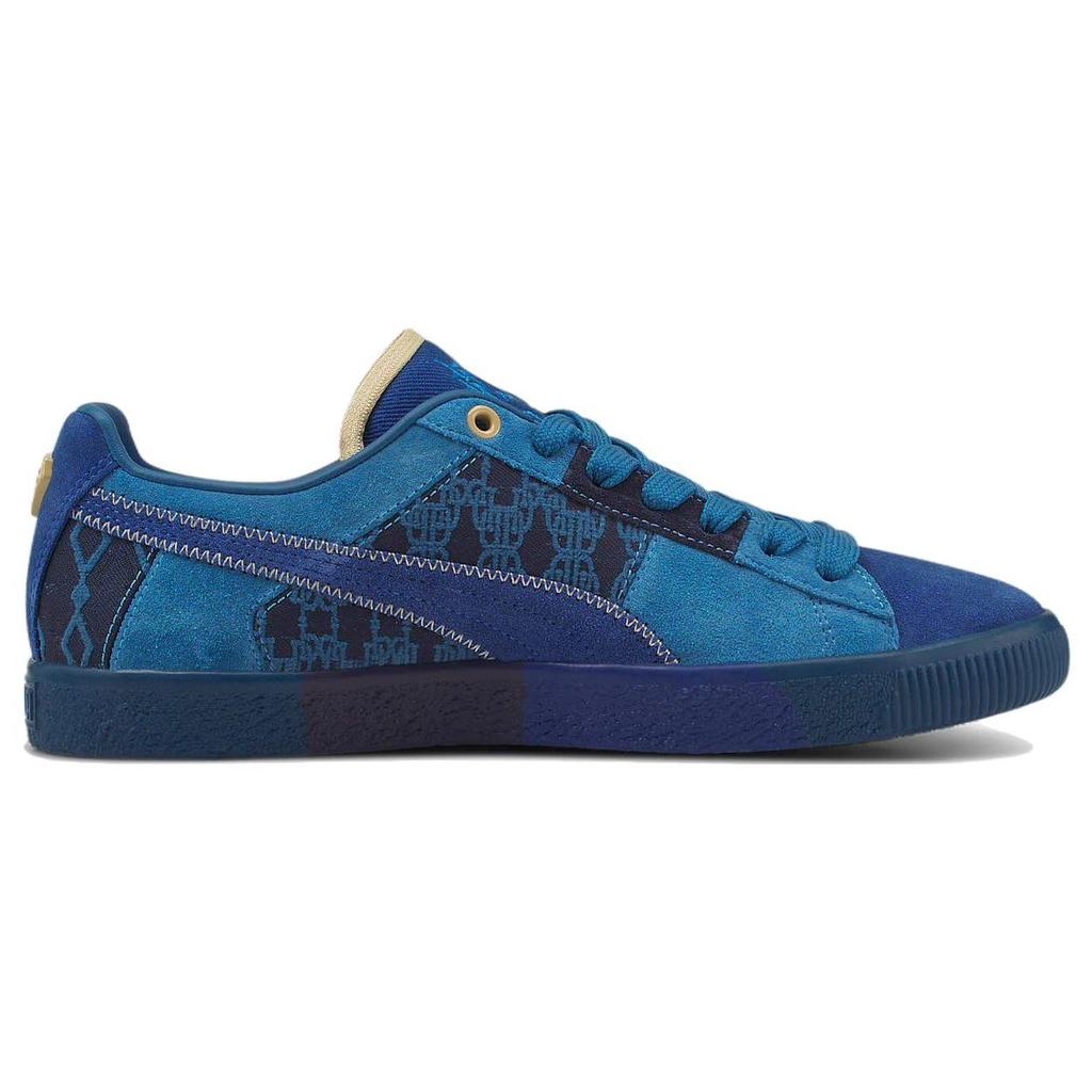 Dapper Dan x Puma Clyde Vintage Pre-Game Runway - Синие мужские кроссовки Ярко-синий Озерно-синий 392082-01