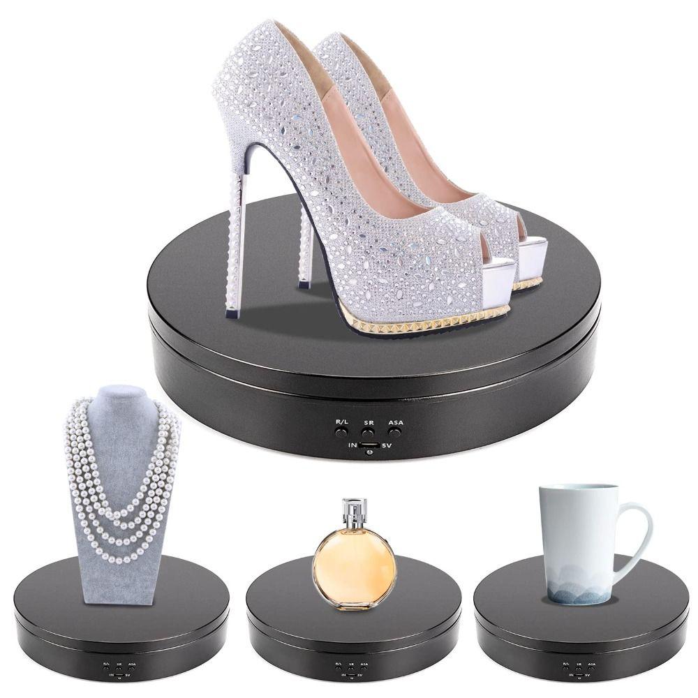 Motorized Jewelry Rotating Turntable 3 Speeds 360 Degree Turntable Product Displays
