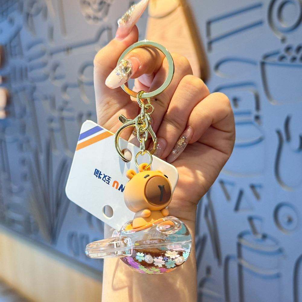 Масло Капибара Брелок Капибара Кивающий Головой Подвеска на Рюкзак Капибара Морская Свинка Брелок Детский