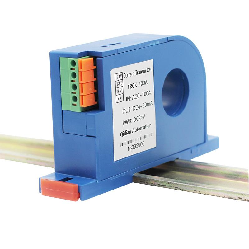 AC 50A 100A 200A 500A open loop transmitter Hall current sensor transducer with 4-20mA 0-5V 0-10V analogy signal output JXK-10