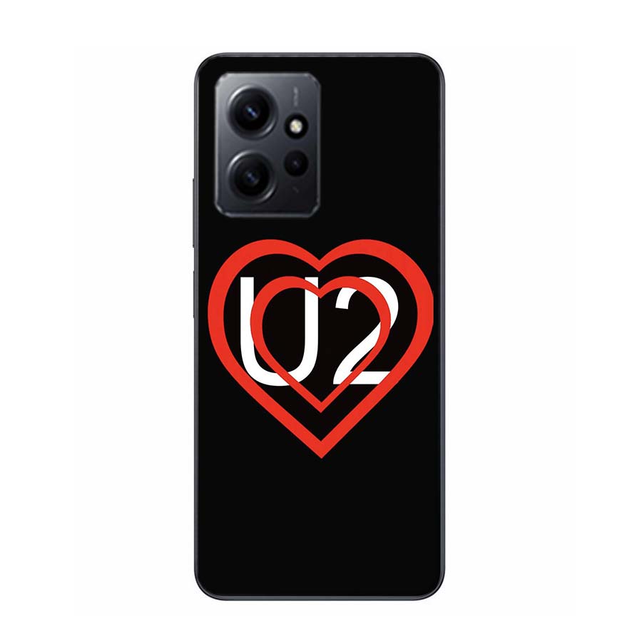 Band U2 Phone Case For Redmi Note 14 15 Pro 5G 13 12 Pro Plus 11 11T 11E 11S 10 Pro 10S 9 9S Cover Cell Clear TPU Capa Compatibl