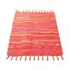 Machine Washable Bedroom Rug Reversible Cotton Rag Rug, Boho Hand Woven Multi Color Striped Bath Non Slip for Hallway with Tassels, Area Living
