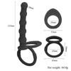 Двойное проникновение Анальные секс-игрушки для мужчин и женщин - Дилдо Пенис Анальная пробка, Анальные шарики и Кольцо для члена для задержки эякуляции